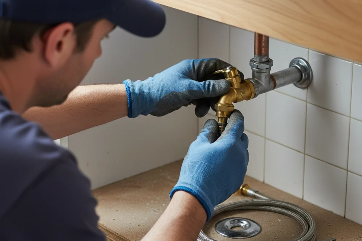 Shutoff valve and fitting work during Emergency Plumbing in Sterling Forest